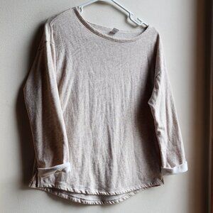 Old Navy Beige Scoop Neck Sweatshirt Size Small